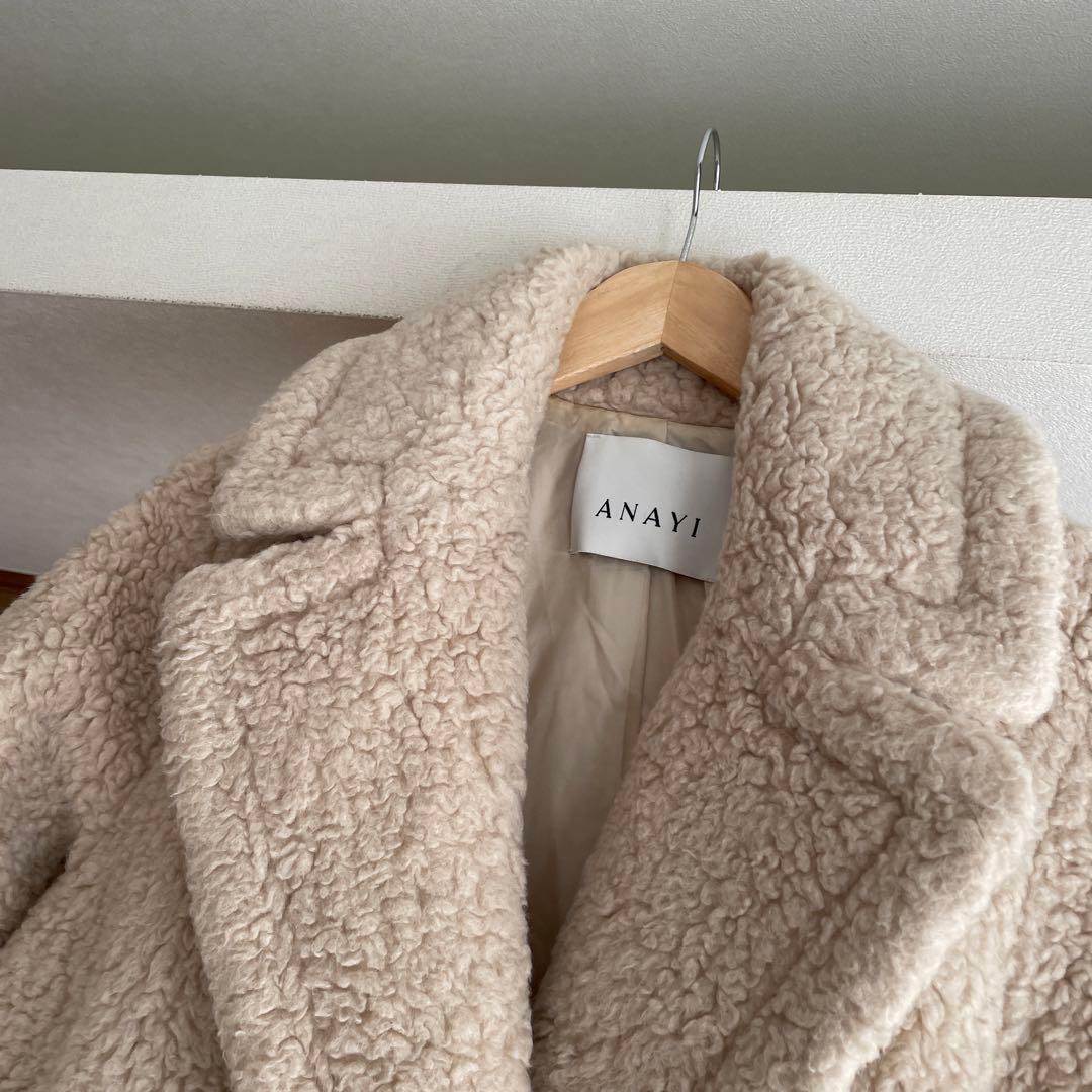 ANAYI （アナイ）　カーリーウールロングコクーンコート