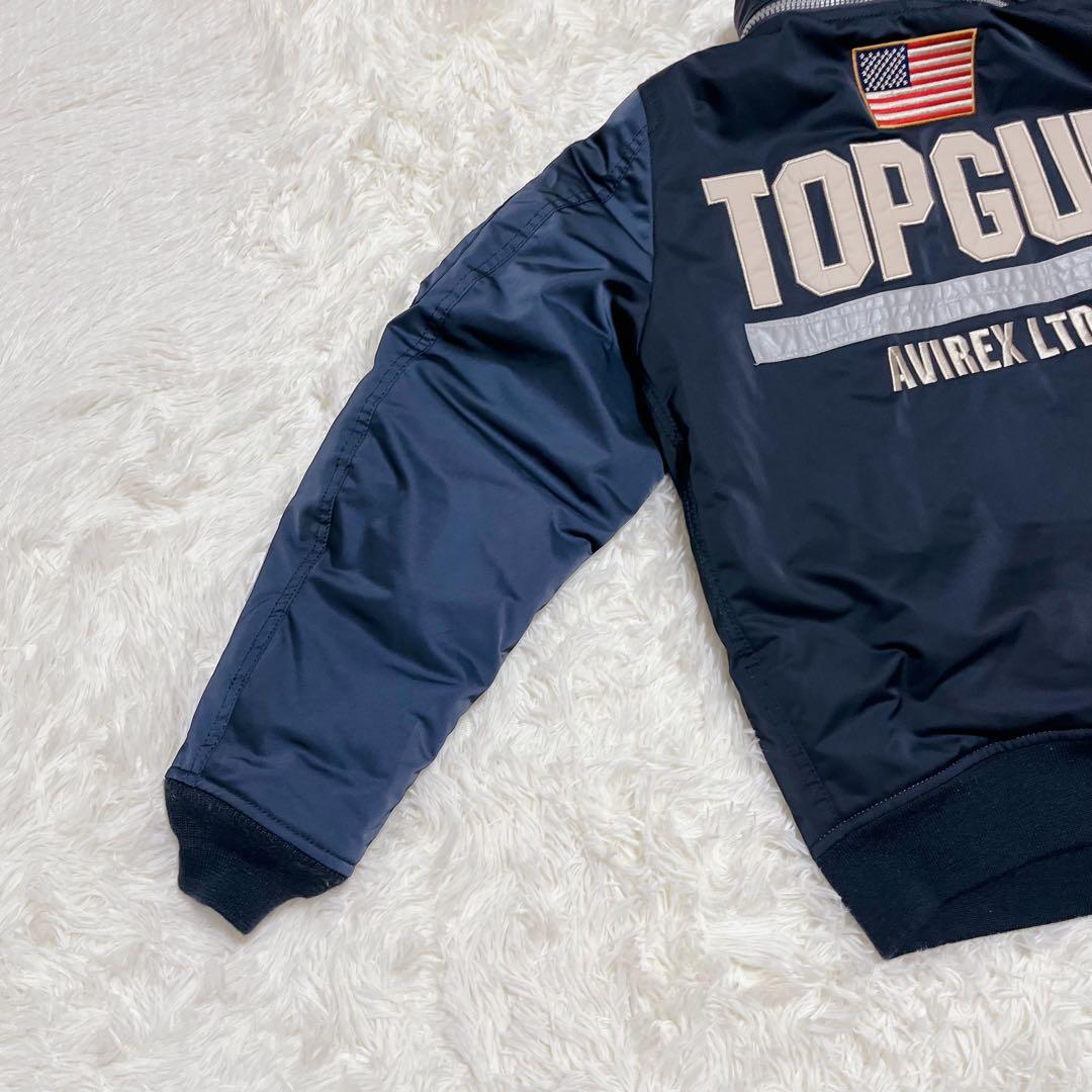AVIREX トップガン MA-1 フライトジャケット 2way ネイビー M
