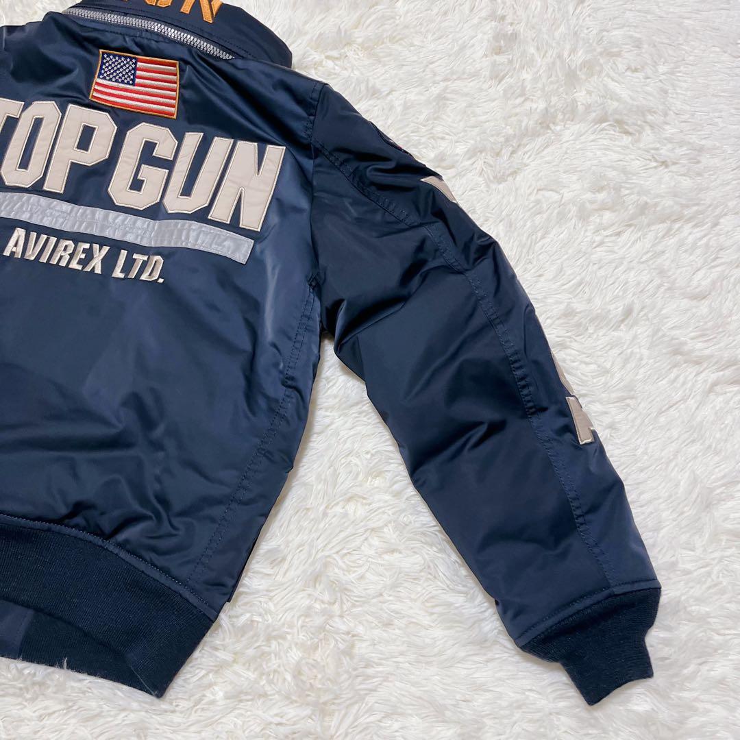 AVIREX トップガン MA-1 フライトジャケット 2way ネイビー M