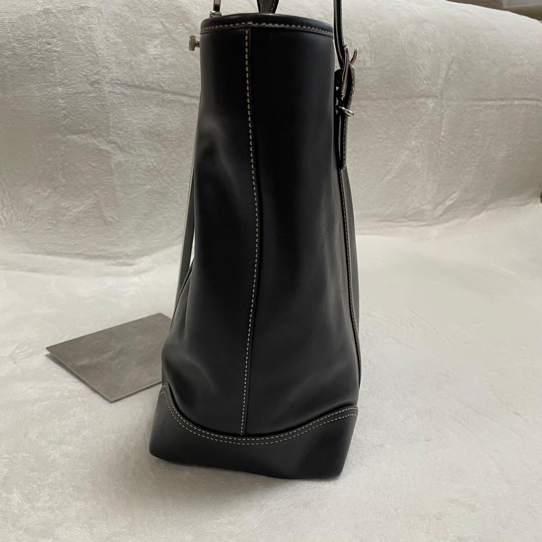 美品　コーチ　トートバッグ　本革　大容量　ポーチ付き