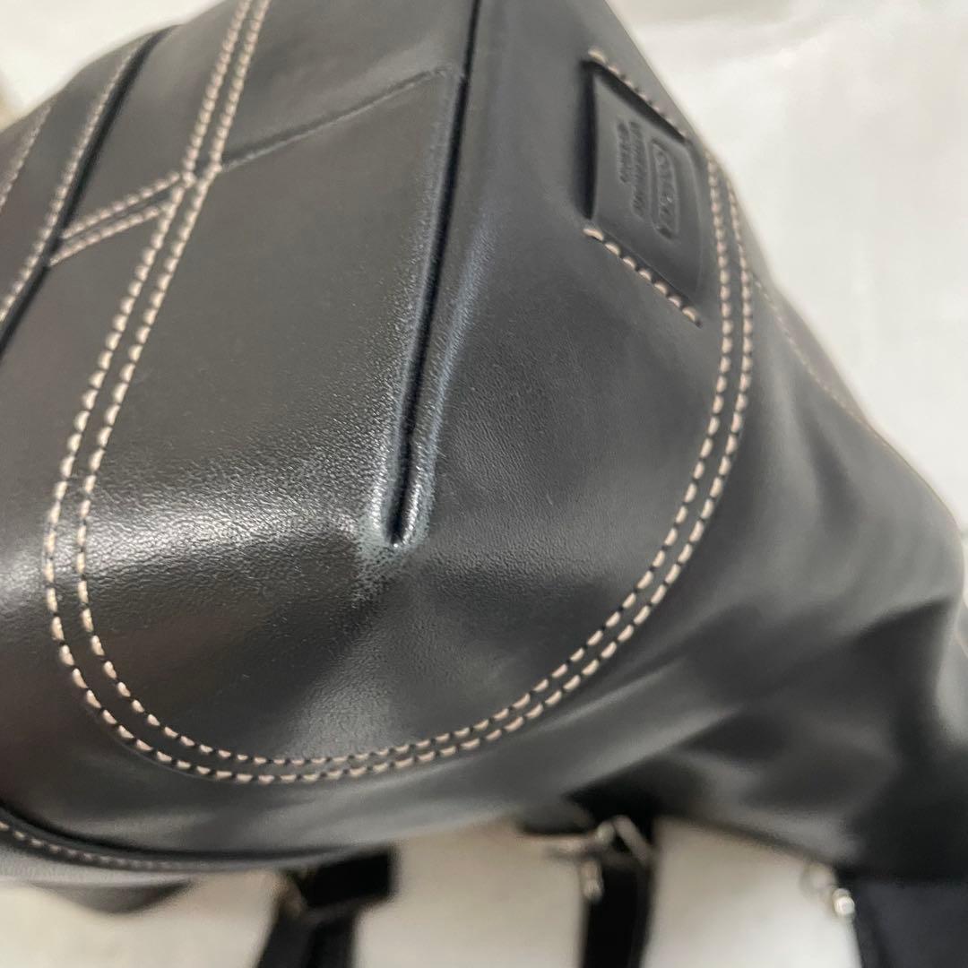 美品　コーチ　トートバッグ　本革　大容量　ポーチ付き