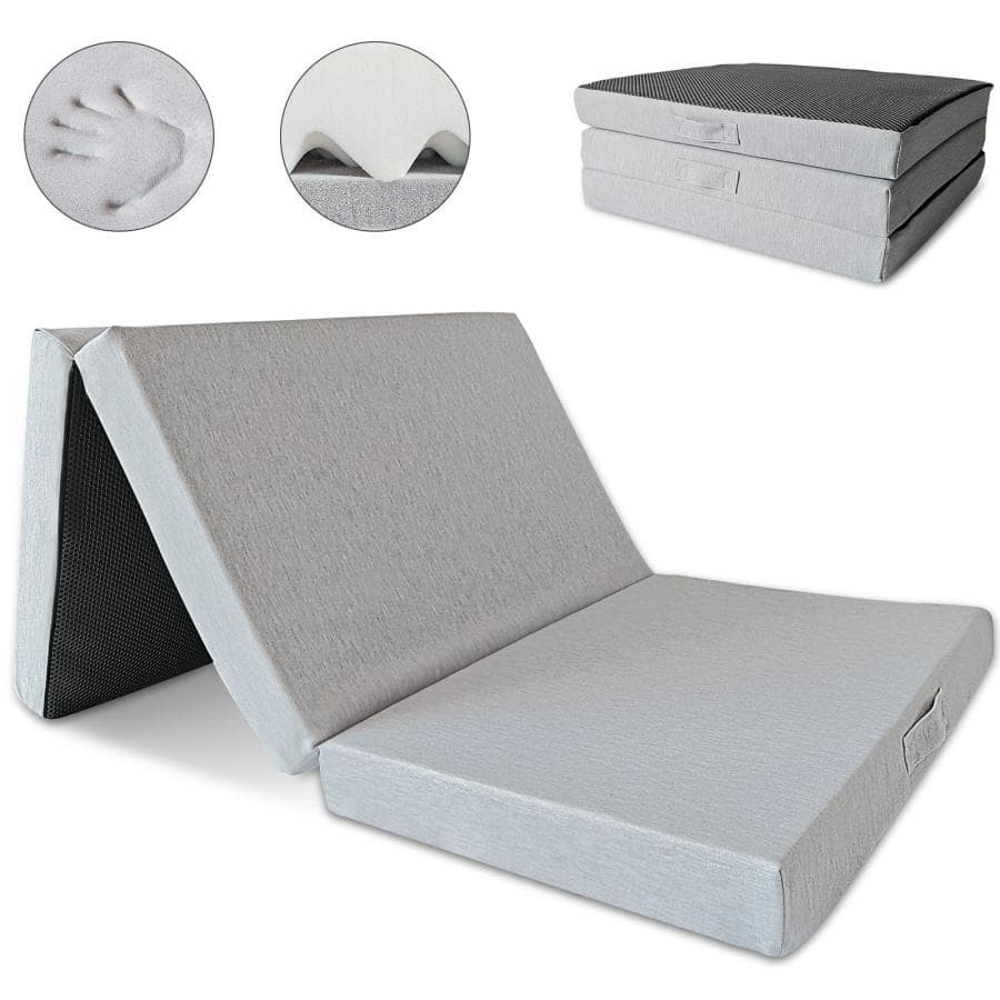 マットレス 三つ折りマットレス 2層高反発 極厚10cmシングル折りたたみマット