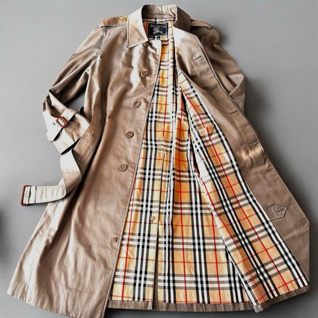 重厚ヴィンテージ【英国製の品格】●Burberrys●メンズトレンチ 48相当