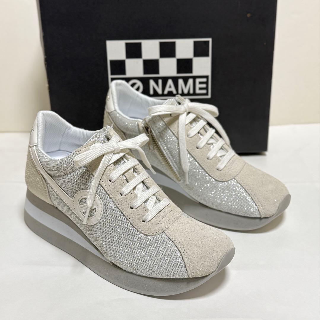 未使用品 ノーネーム シルバーラメ スニーカー 36 SPEED
