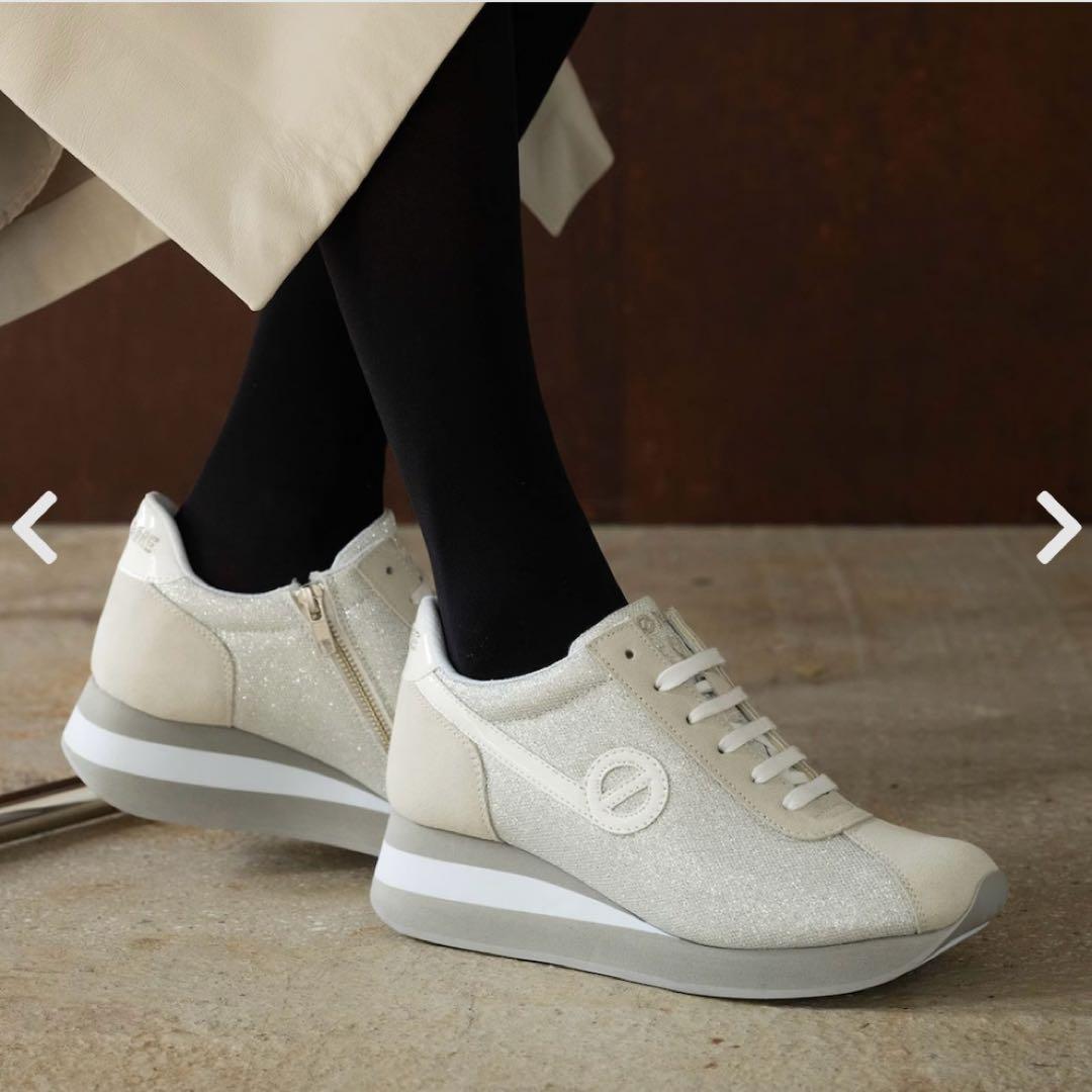 未使用品 ノーネーム シルバーラメ スニーカー 36 SPEED