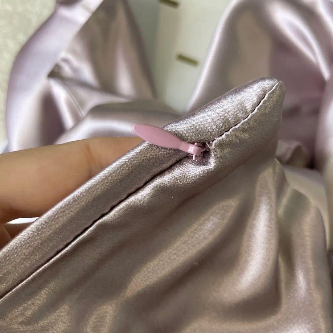 即購入OK✨100%ピュアシルク枕カバー ピンク43×63cm