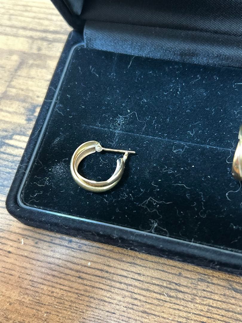 トリニティ　3連フープピアス（k18）（両耳）