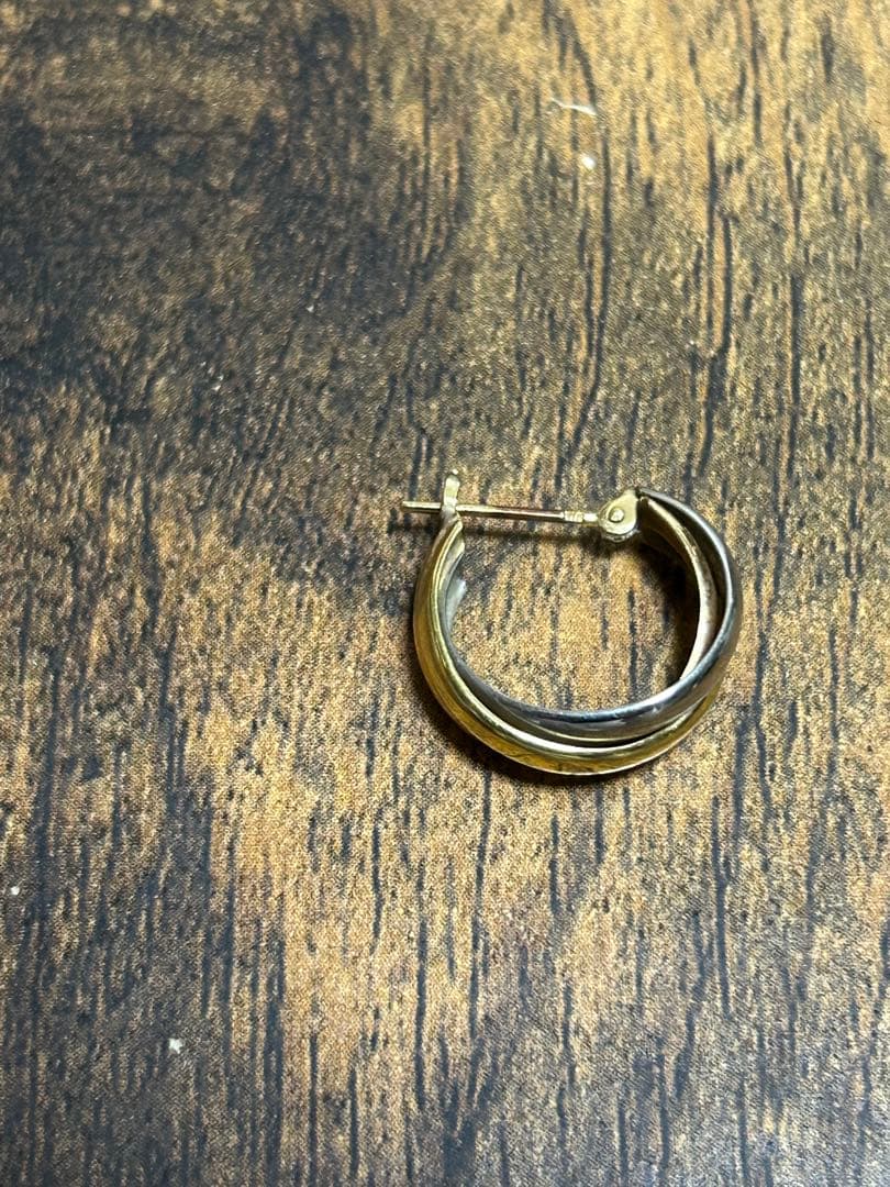 トリニティ　3連フープピアス（k18）（両耳）