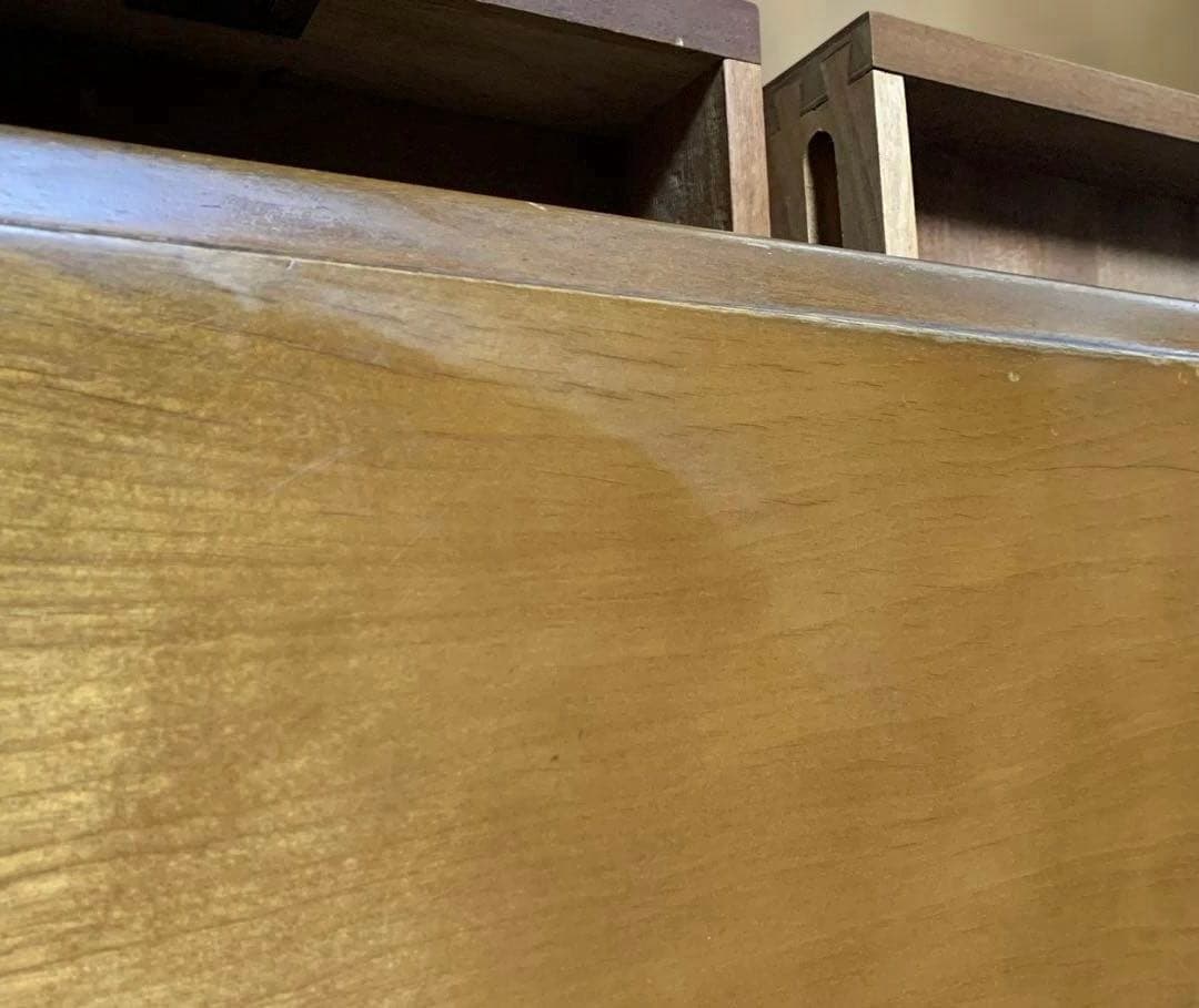 【昭和レトロ】木製 書斎机 両袖引き出し付き アンティーク デスク