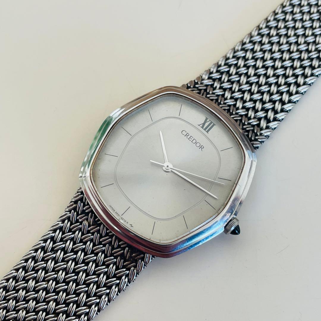 CREDOR クレドール 腕時計 5931-5232 シルバー 稼働品 セイコー