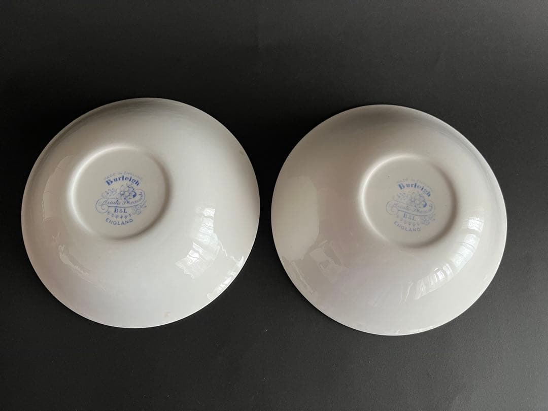 Burleigh バーレイ ブルー アジアンティックフェザンツ 深皿2枚