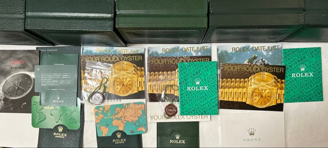 ロレックス純正デイトジャスト　BOX5箱　付属品計27点【ジャンク品・オマケ付】