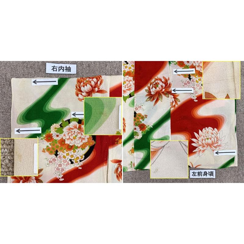 ◎504ag32◎七五三 七歳 女児 単衣 セミアンティーク 着物&袋帯◎