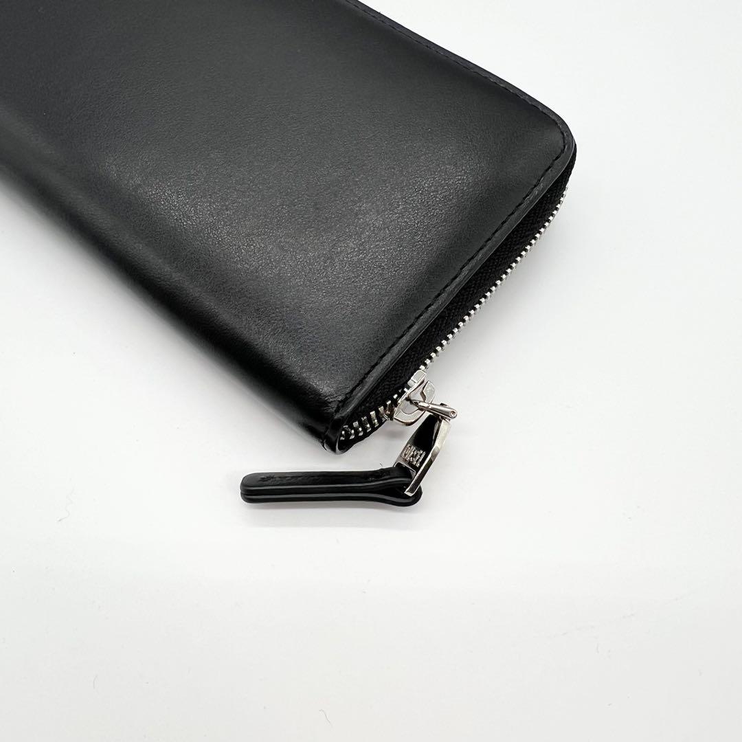 極美品✨DIESEL　長財布　Dロゴ　HOLI-D　レザー　ブラック　現行