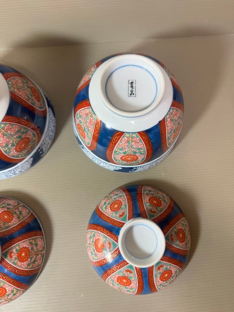 2808 其泉窯　古伊万里　蓋付き碗　2客　未使用