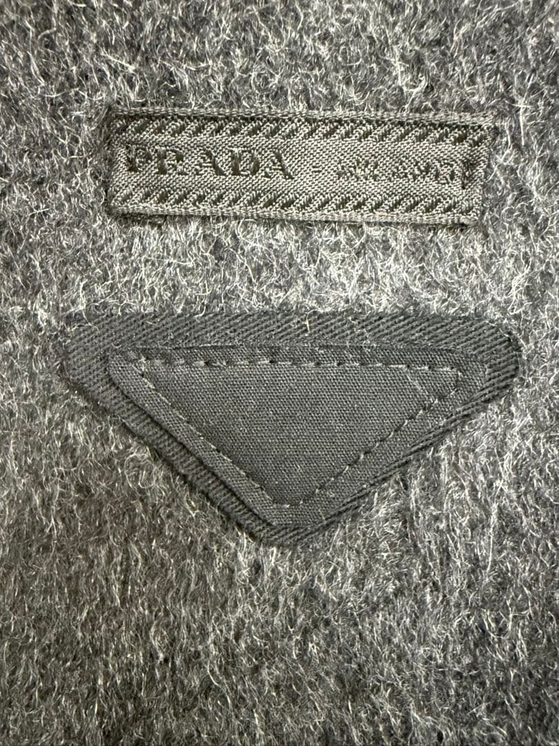 【新品未使用品】PRADA ストール　マフラー　カシミヤ100% グレー　プラダ