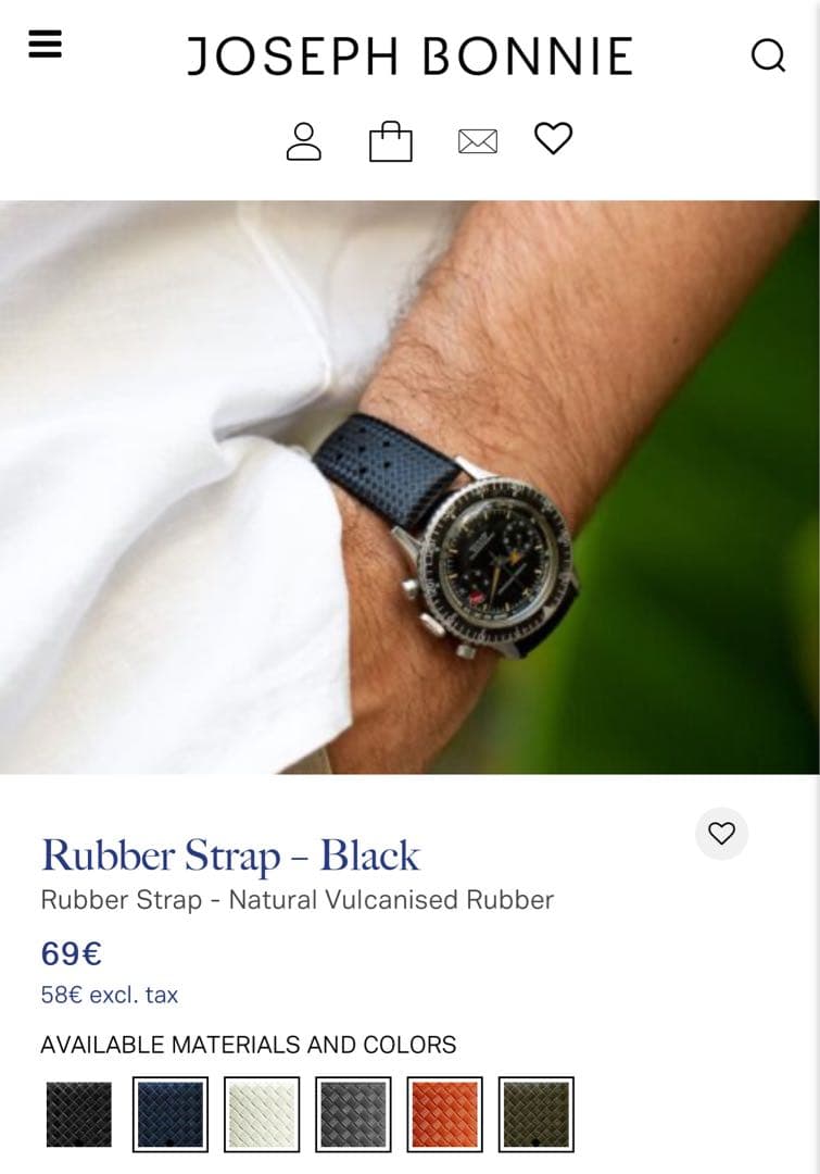 Joseph Bonnie Rubber Tropic Strap ２個セット