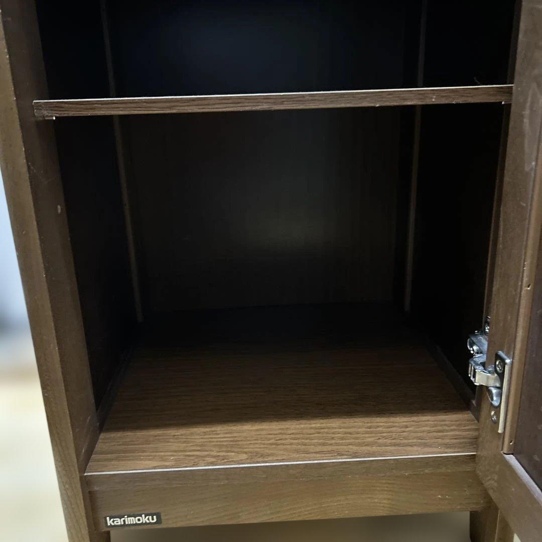 karimoku カリモク 電話台 キャビネット 木製 サイドチェスト 中古
