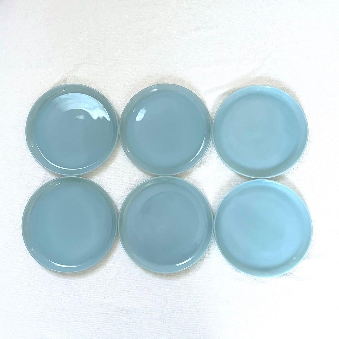 Fire-King   ファイヤーキング　ターコイズブルー　23cmプレート６枚