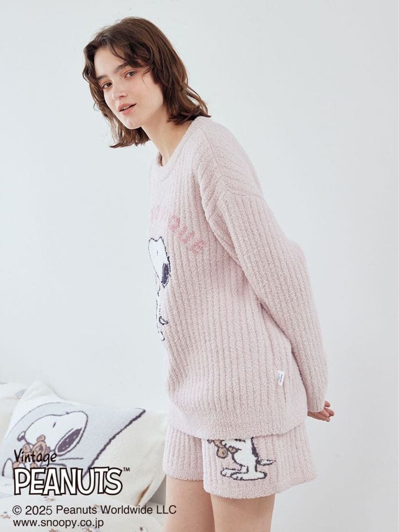 【PEANUTS】SNOOPY×BEAR ジャガードプルオーバー&ショートパンツ