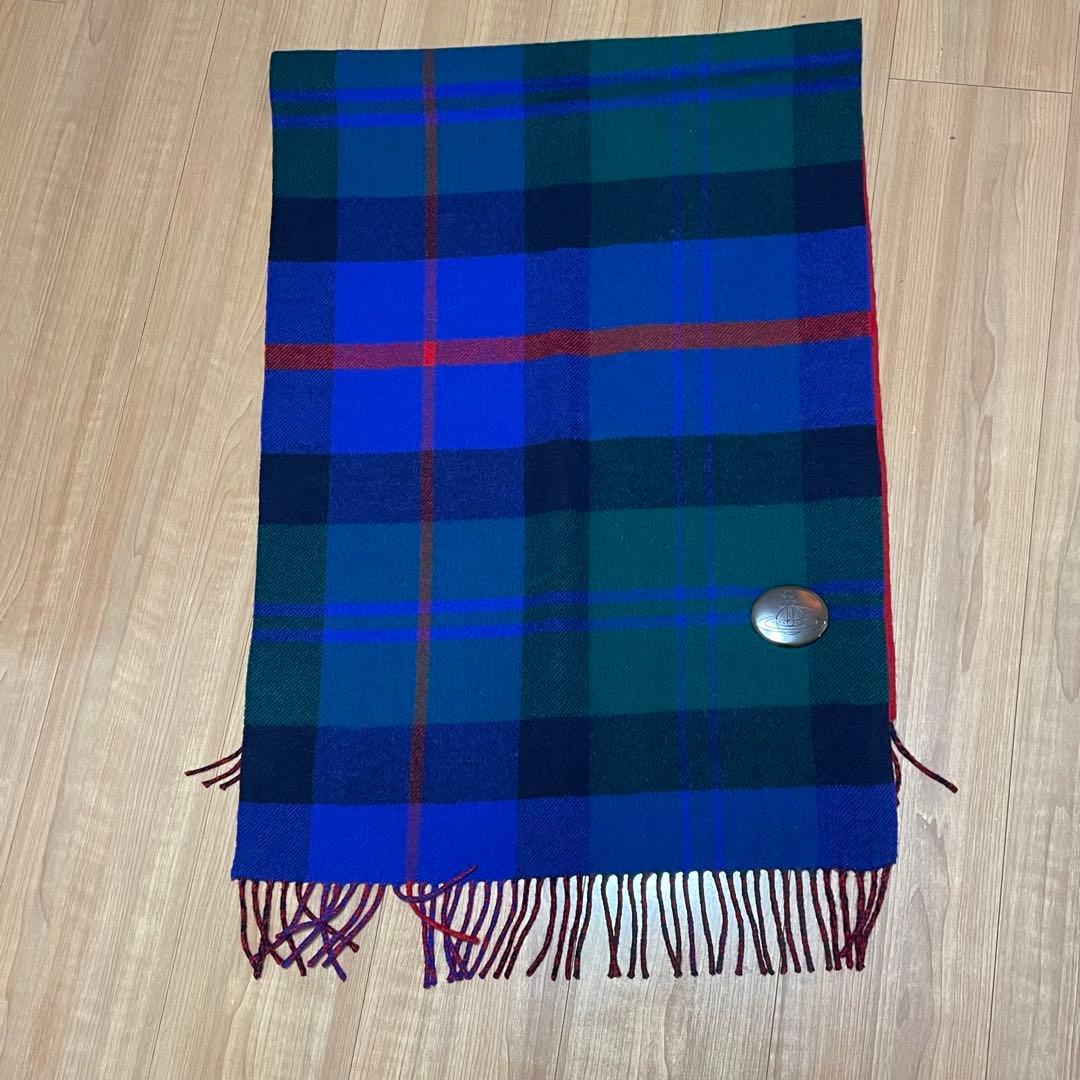 ヴィヴィアン•ウエストウッドリバーシブルマフラー ストール ケープ 美品USED