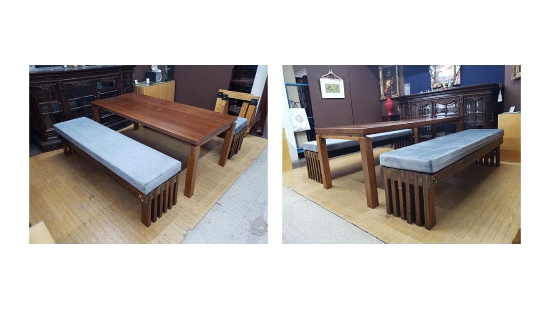 kichinichi①　無垢材使用　ベンチダイニング３点セット