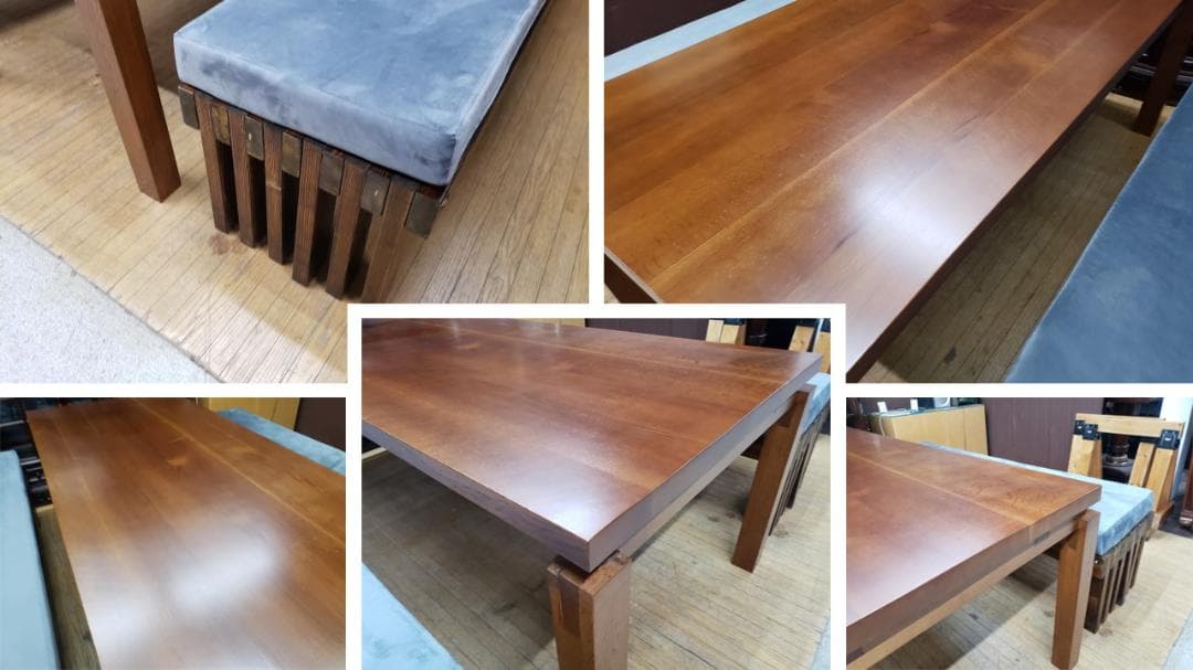 kichinichi①　無垢材使用　ベンチダイニング３点セット