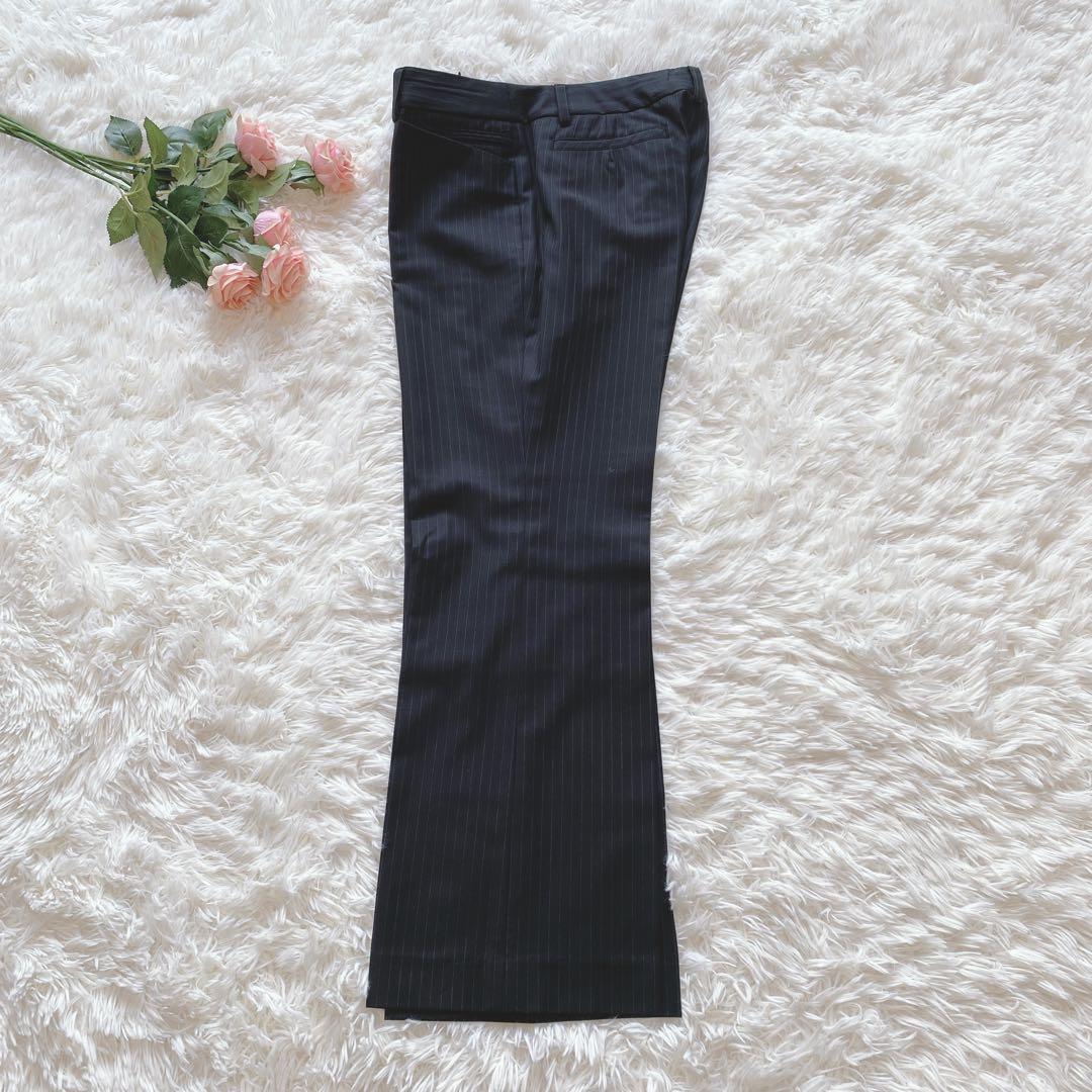 【44/46】23区（ニジュウサンク）パンツスーツ　大きいサイズ　ストライプ