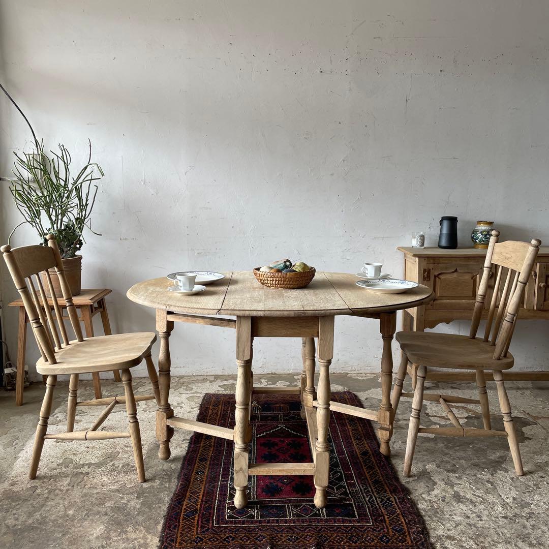 noonゲートレッグテーブル ドロップリーフテーブル 剥離