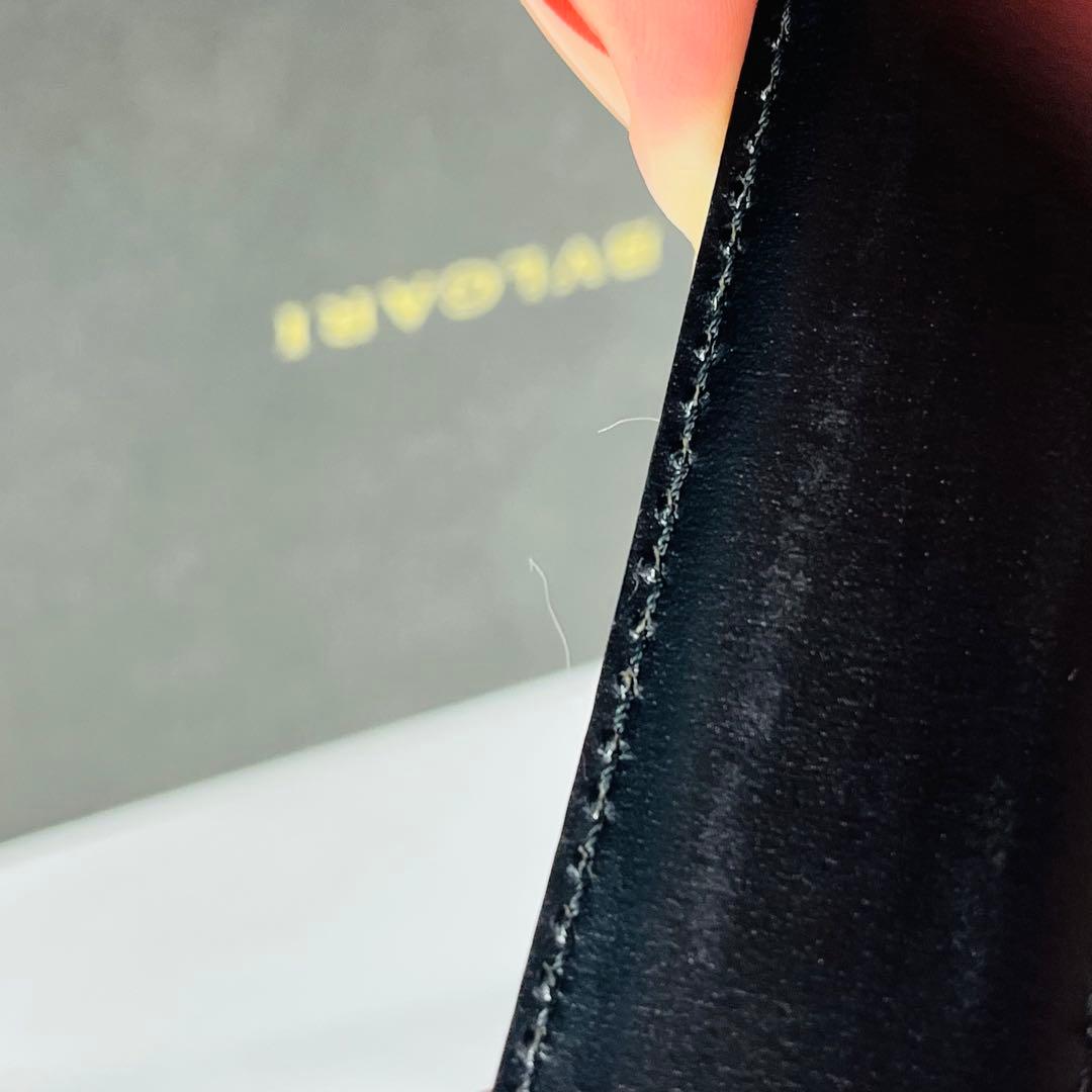 Bvlgari ブルガリ　黒レザーベルト 金色バックル　ユニセックス