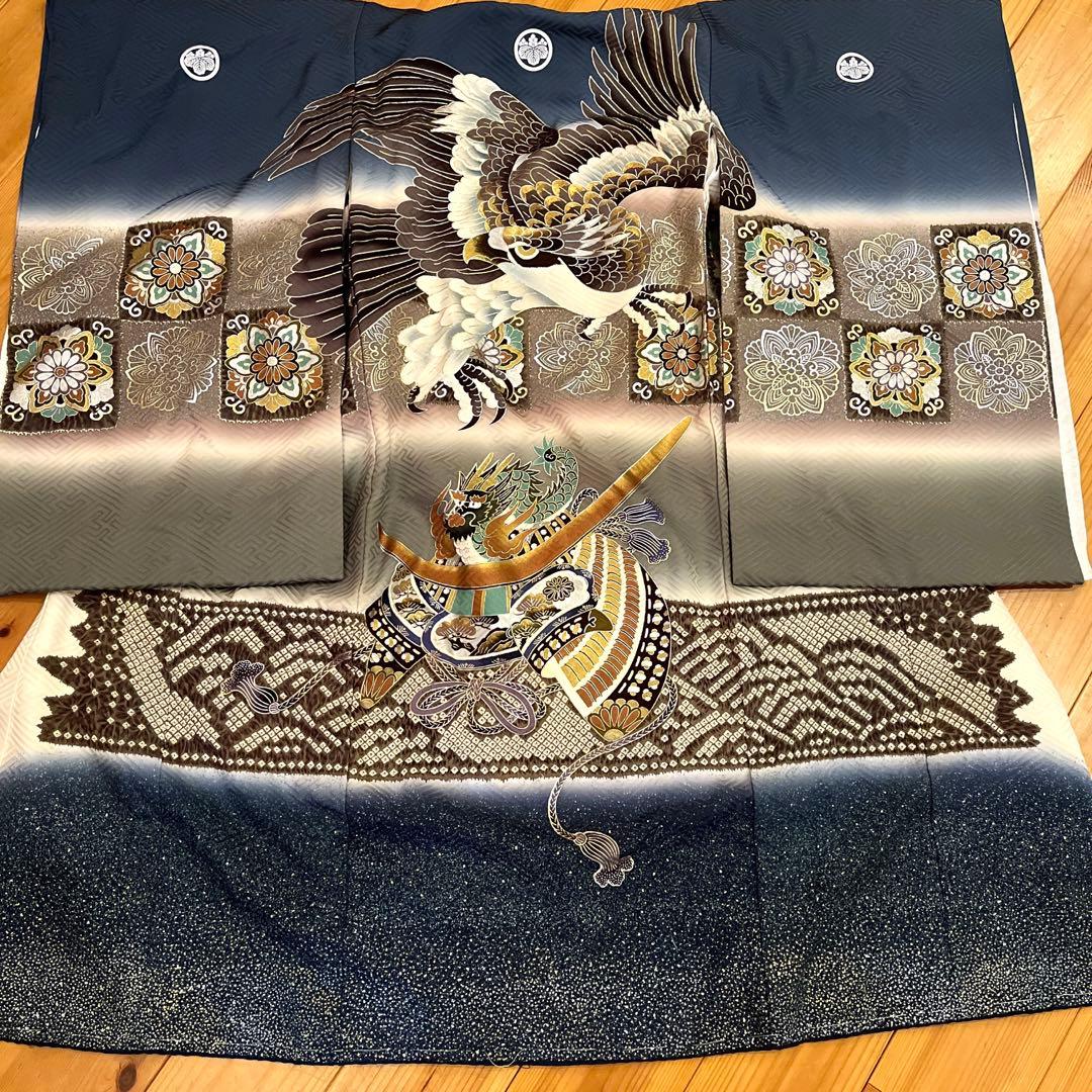 男の子　七五三　着物　正絹　美品