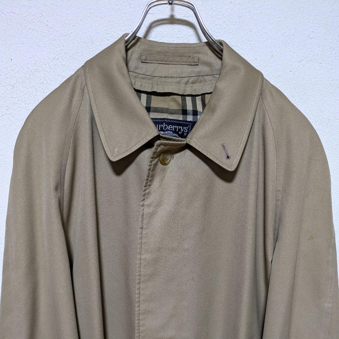 美品 英国製 80s バーバリー ステンカラーコート メンズ C84C