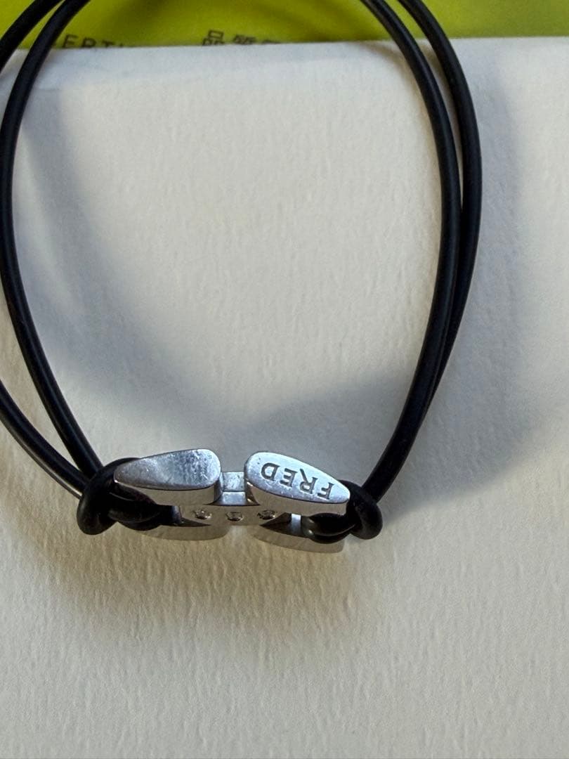 超美品 フレッド FRED ラバーブレスレット3Pダイヤモンド　ラバー交換済み！