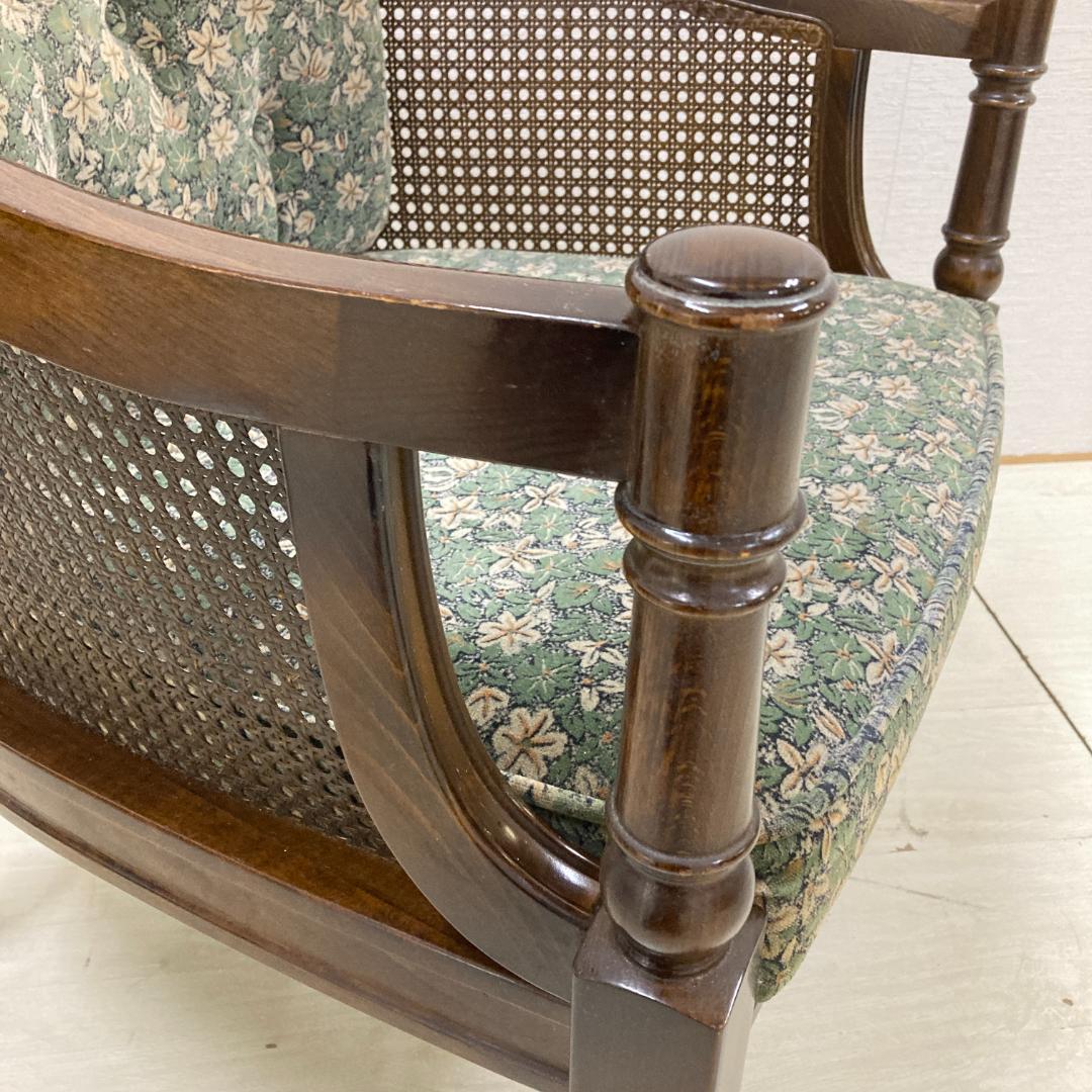 【カリモク】コロニアル　一人掛けソファ　シングルソファ　椅子　２脚セット