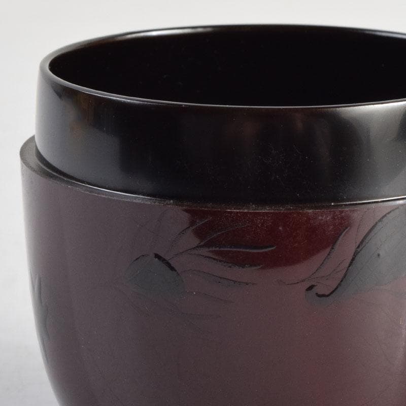 茶道具　平安光阿弥作　海松貝蒔絵　棗　共箱　V　8840