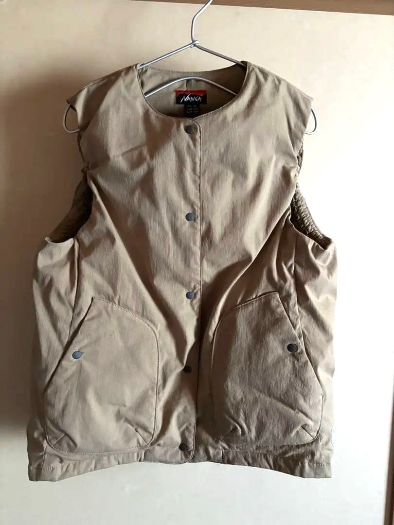 nanga ナンガ ヒノックリップストップインナーダウンベスト　ベージュ