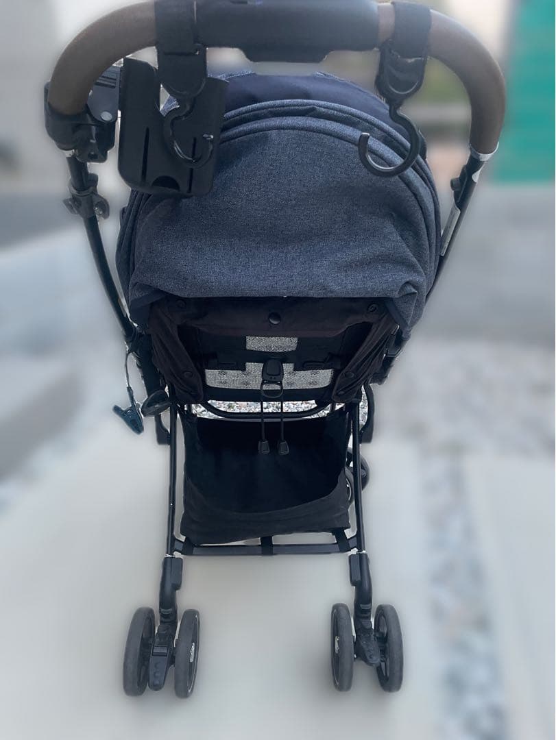 Aprica ラクーナクッションフリー ベビーカー ネイビー レザー　価格交渉可