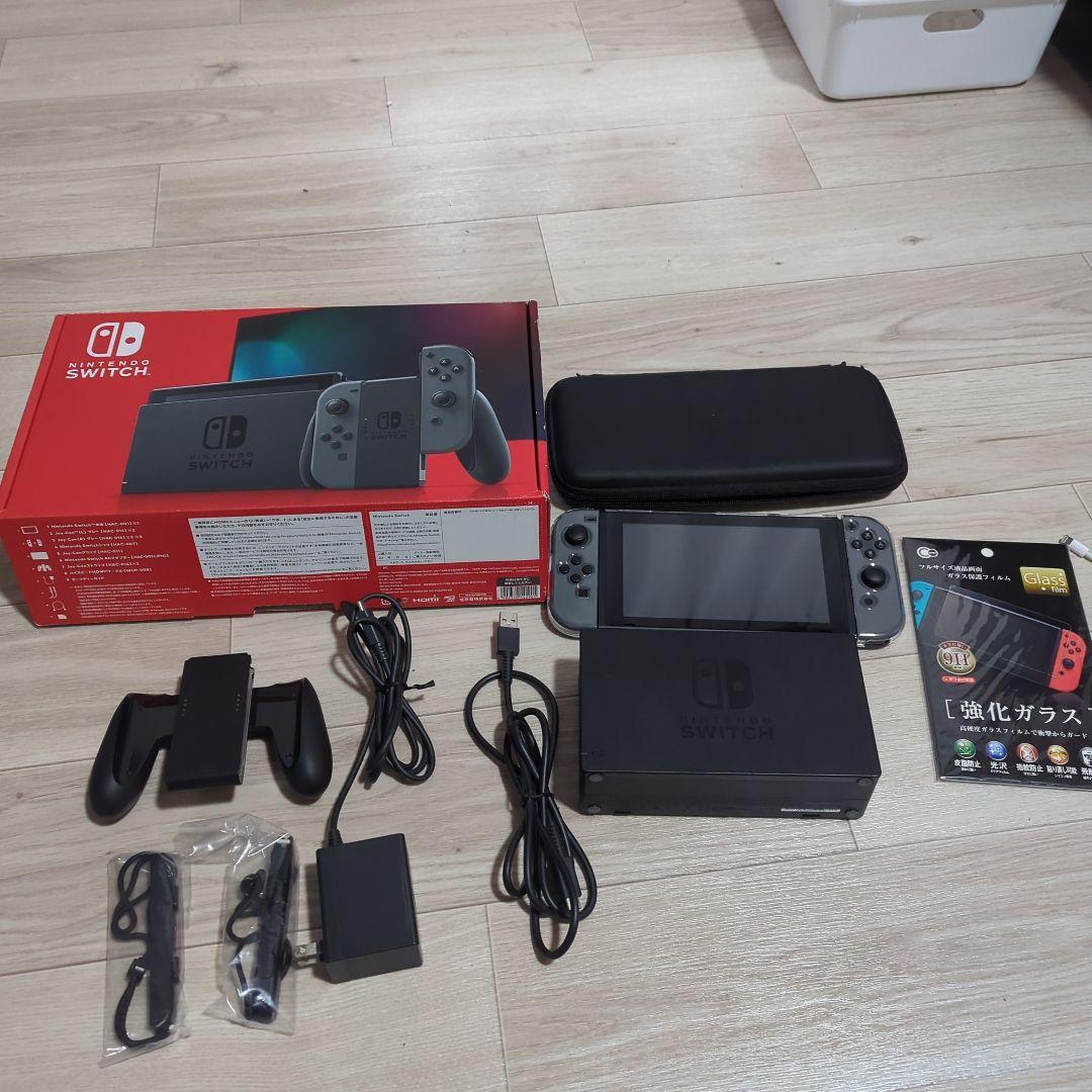 Nintendo Switch 本体 グレー 付属品多数　　バッテリー強化版