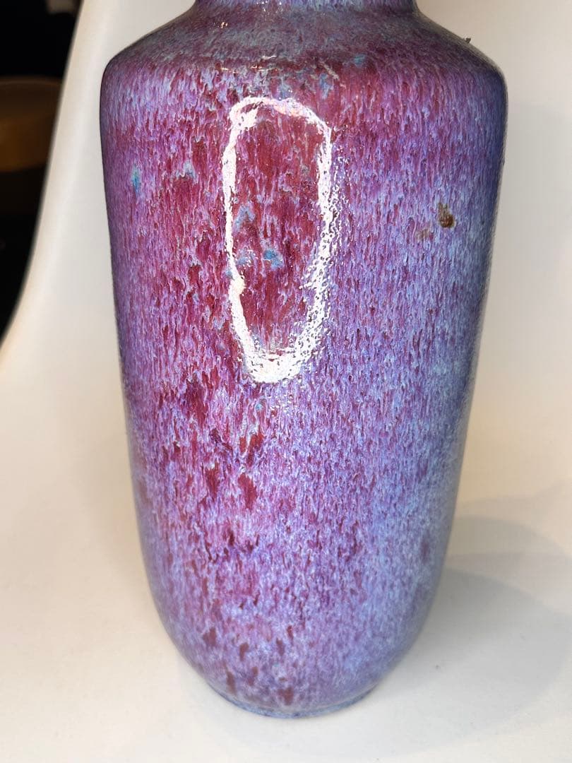 紫系 窯変釉 花瓶 花入 陶器 一輪挿し 花入 インテリア