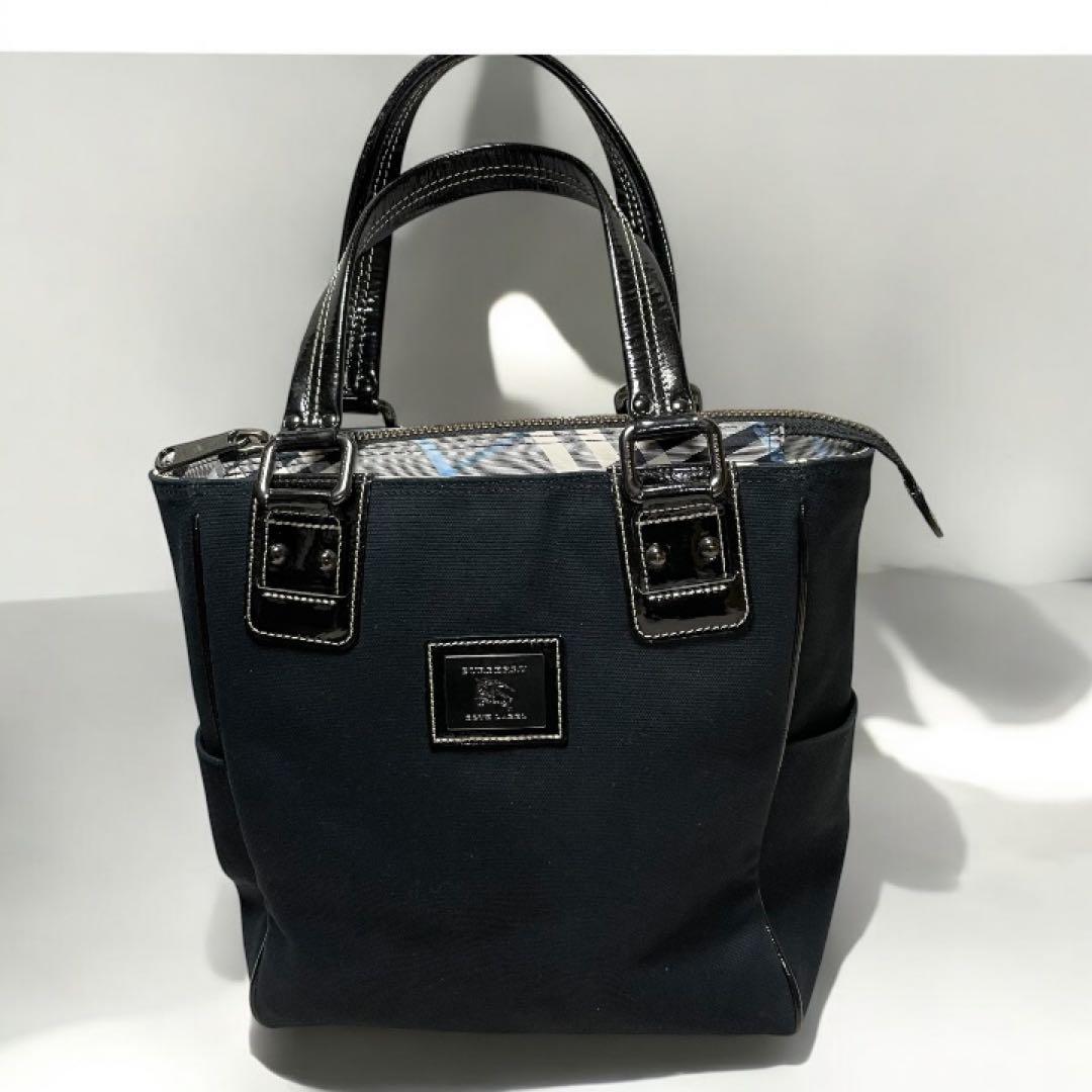 美品 バーバリー メタルホースロゴ キャンバストート A4対応 大容量