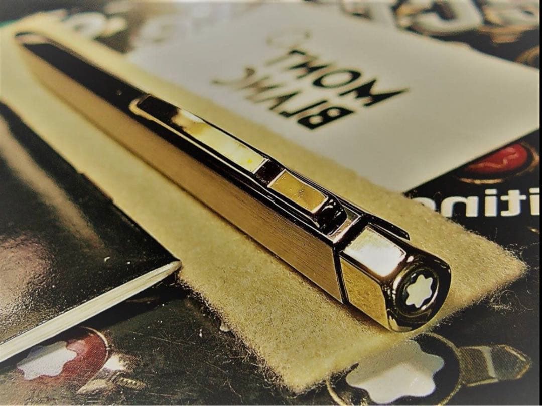 モンブラン⭐️レオナルド総金張りチタンTitaniumNo20280⭐️人間工学形状