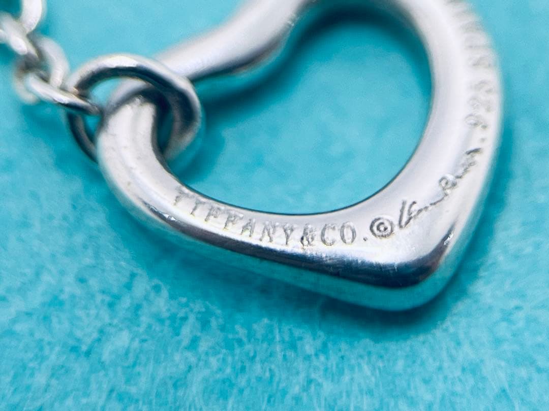 h600 ティファニー　オープンハート　ドロップ　フック　ピアス　シルバー925