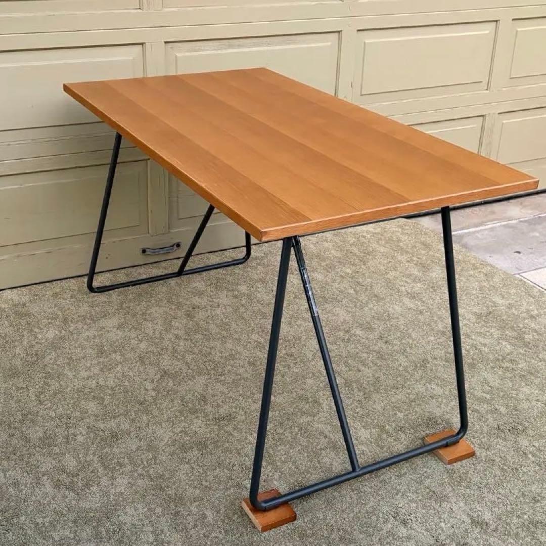 無印良品 木製折りたたみテーブル 幅120 オーク材突板 取説あり 廃番