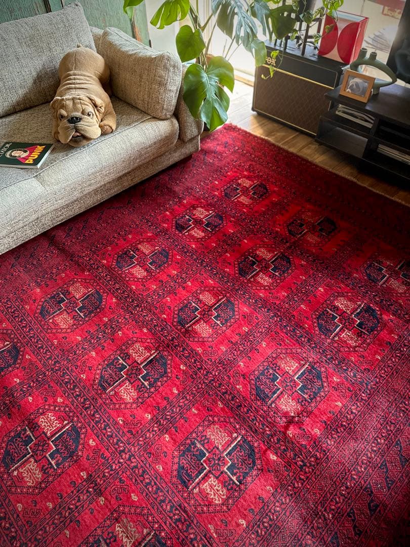 トライバルラグ　ヴィンテージラグ　トルクメン　エルサリ　プリミティブアート　美品