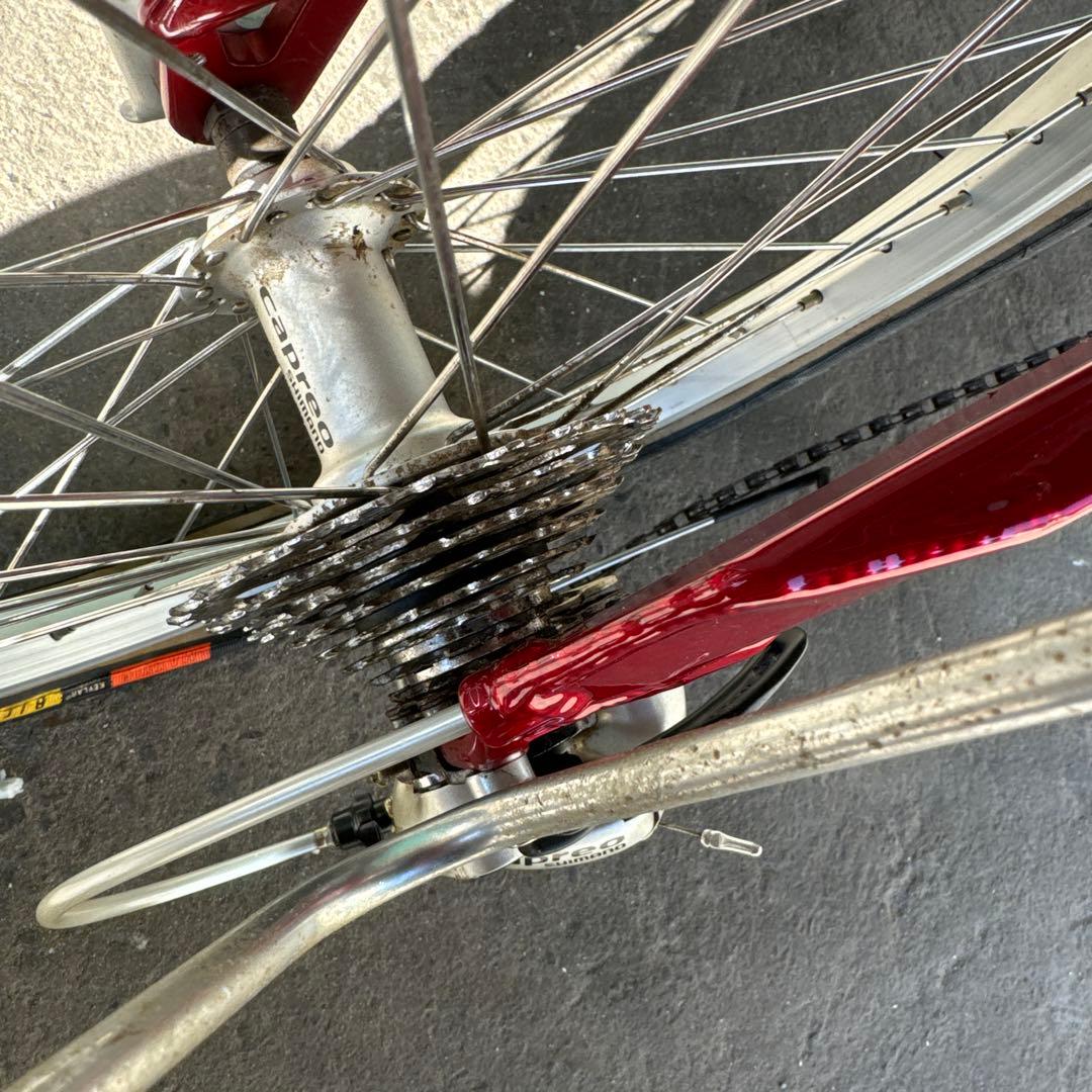 赤 折りたたみ自転車