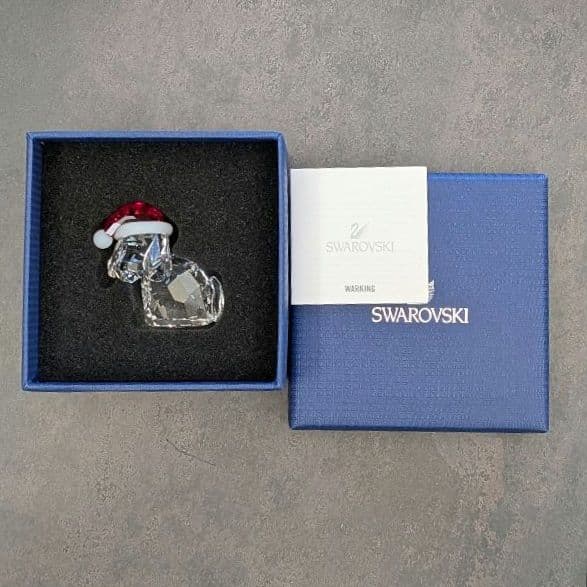 スワロフスキー「イヌとサンタハット 」 5060449　サンタ帽　クリスマス