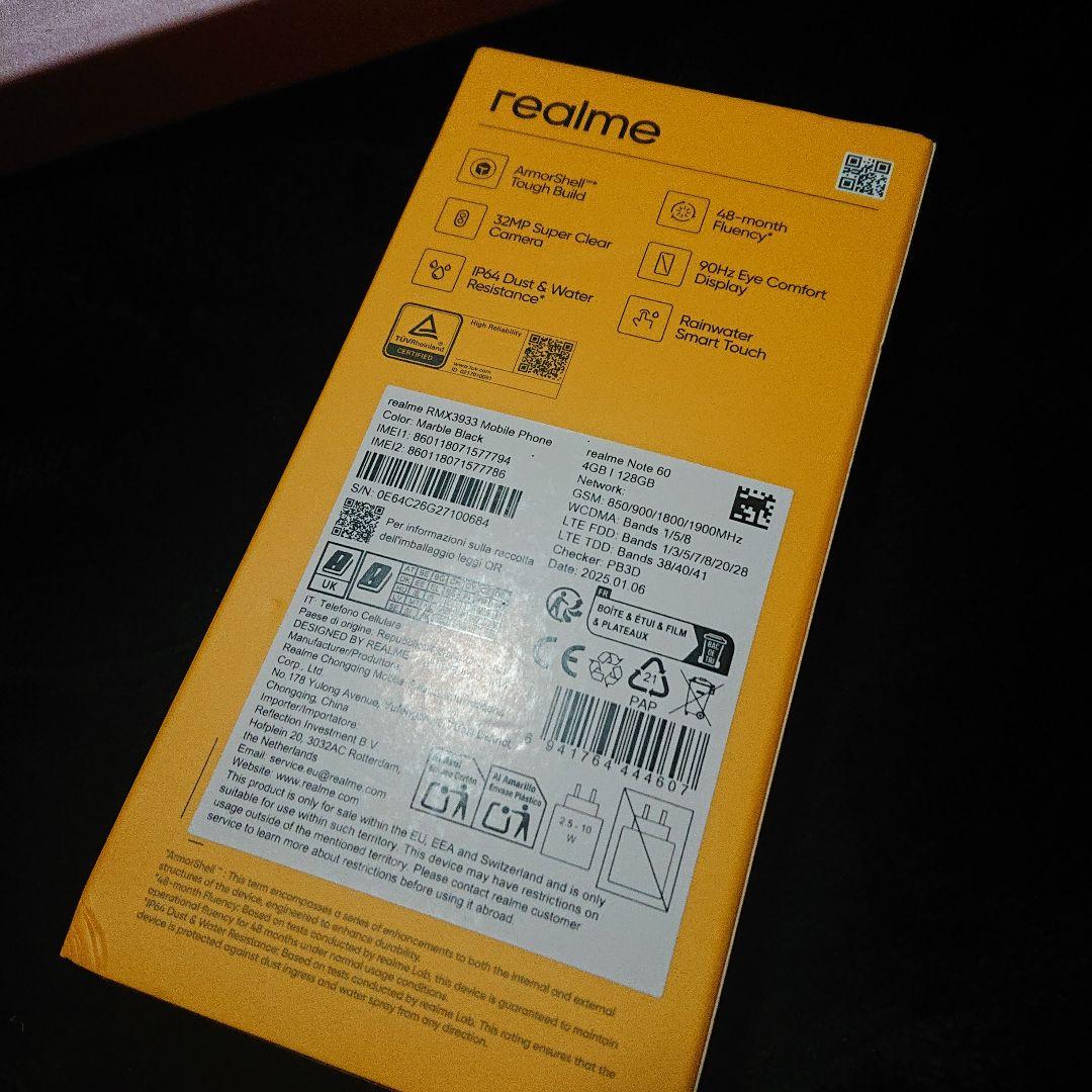 realme Note 60 SIMフリー 海外版 未開封
