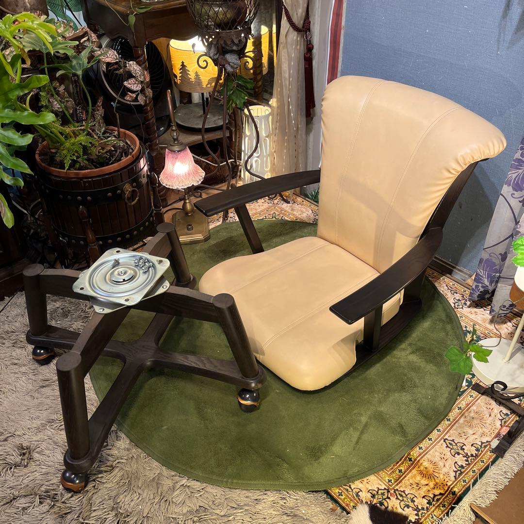 Sale L ３　NAGANO キャスター付き　３６０度回転　　アームチェア