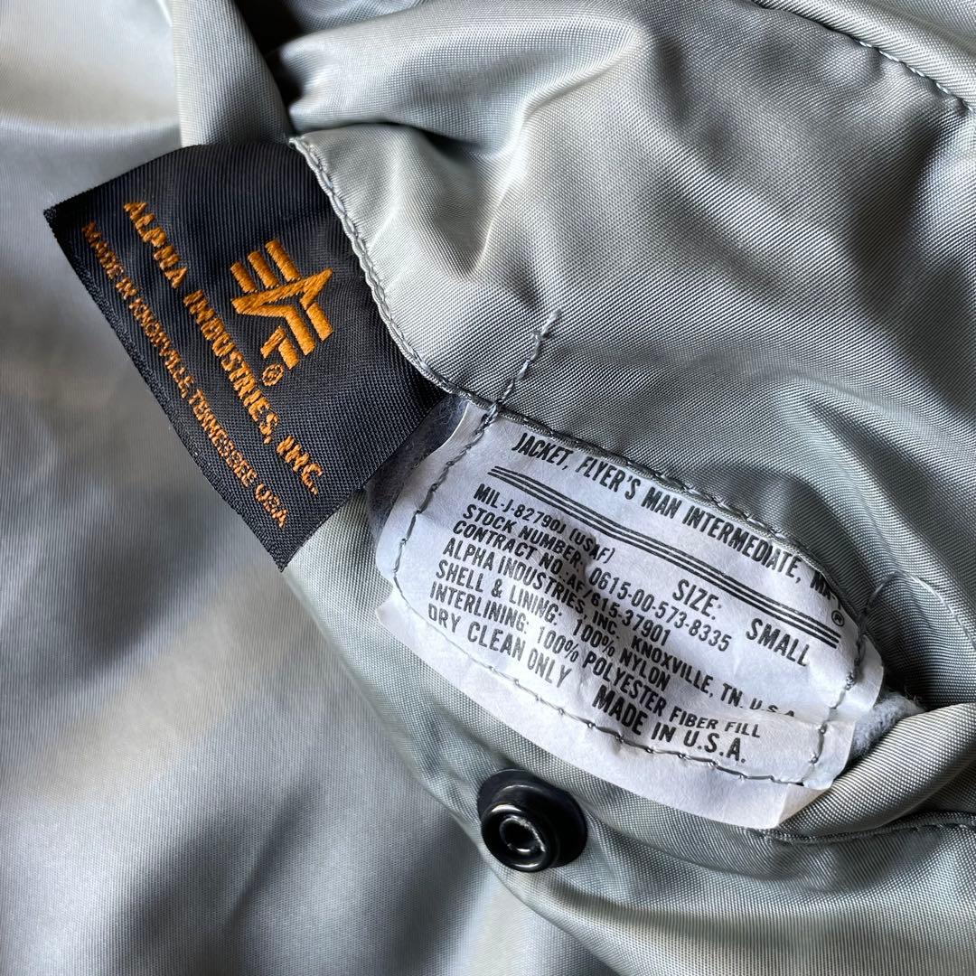 90s USA製 ALPHA MA-1 flight bomber jacket