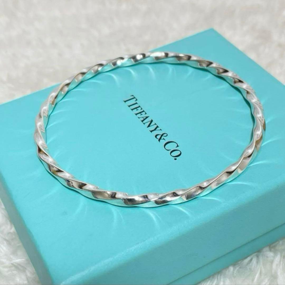 【極美品】ティファニー　ナイフエッジ　ツイスト　バングル　メンズ/レディース